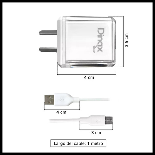 Cargador Adaptador Carga Rápida Cable Usb A Micro Usb 5.1a