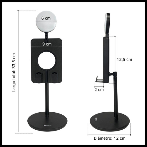 Soporte De Celular Luz Led 3 Tonos Universal Videollamadas 