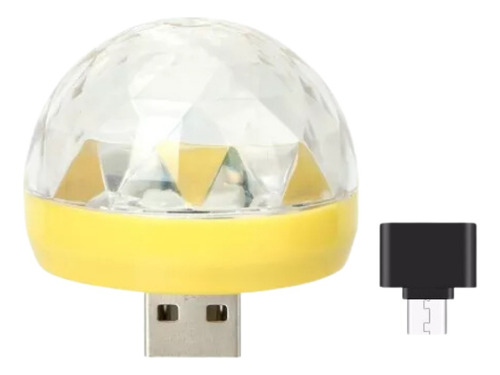 Luz Led Bola Rgb Mini Esfera Adaptador Micro Usb Celular
