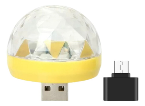 Mini Esfera Luz Led Rgb Para Celular Adaptador Usb Tipo C