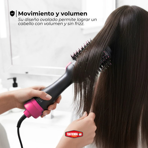 Cepillo Secador Alisador Voluminizador De Cabello Eléctrico