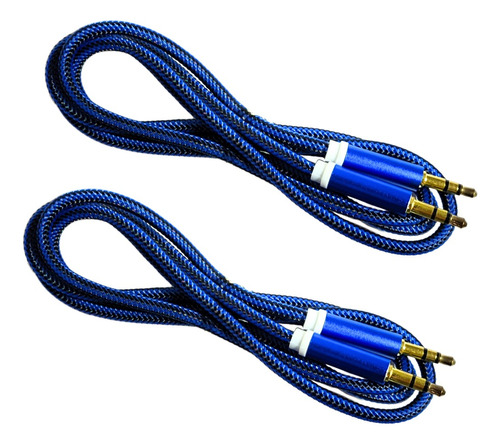 Cable Auxiliar Mallado 1 Metro Miniplug A Miniplug 3.5mm