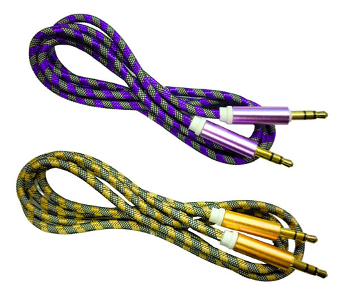 Cable Auxiliar Bicolor 1 Metro Miniplug A Miniplug 3.5mm
