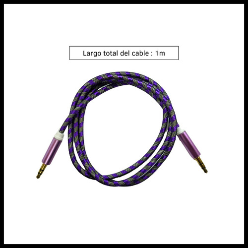 Cable Auxiliar Bicolor 1 Metro Miniplug A Miniplug 3.5mm