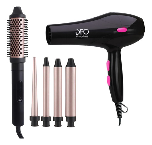Combo Secador De Pelo Y Cepillo Eléctrico Modelador Cabello