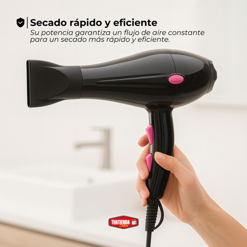 Combo Secador De Pelo Y Cepillo Eléctrico Modelador Cabello