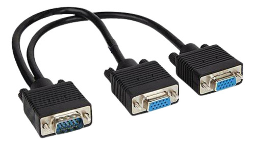 Cable Conector Adaptador Divisor 2 Vga Hembra A 1 Vga Macho