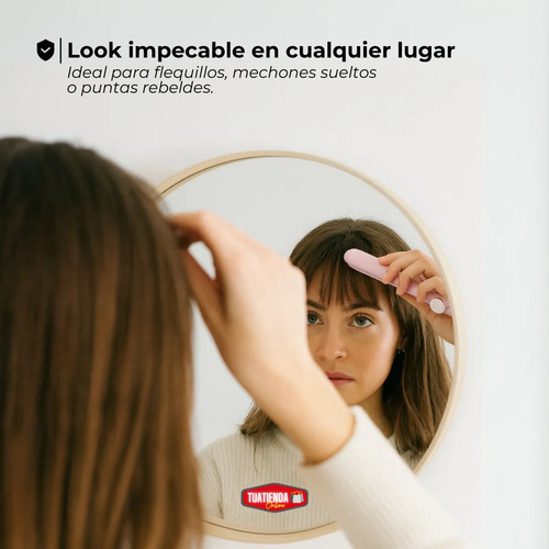 Combo Kit De Secador De Pelo Planchita Y Espejo Touch Led