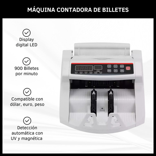 Contadora De Billetes Maquina Cuenta Dinero Detector Falsos