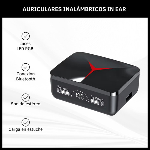 Auriculares Inalámbricos In Ear Aurifly Pro17 Bluetooth Negro