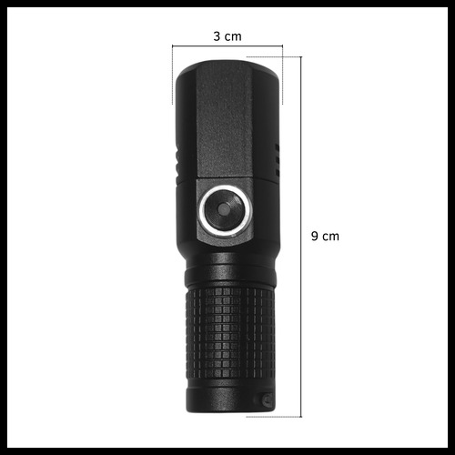 Linterna Mini Luz Led Blanca De Metal Batería Recargable