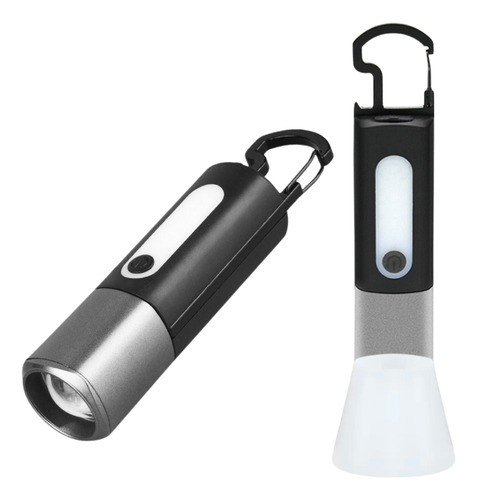 Linterna Táctica Recargable Luz Blanca Fría Zoom Con 6 Modos