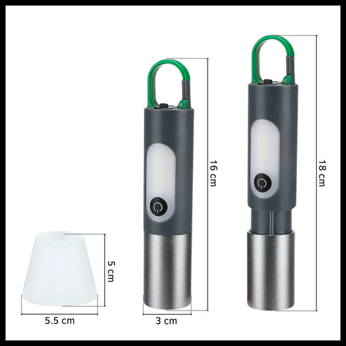 Linterna Táctica Led Recargable Con Zoom Telescópico 750lm