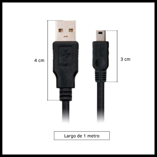 Cable Usb Mini V3 Cargador Carga Rápida Gps Cámaras 1 Metro