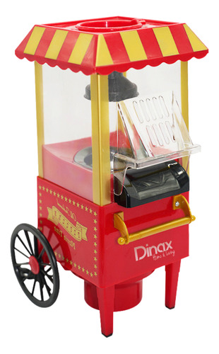 Máquina Pochoclera Carrito Retro Eléctrica 1200w Pochoclos