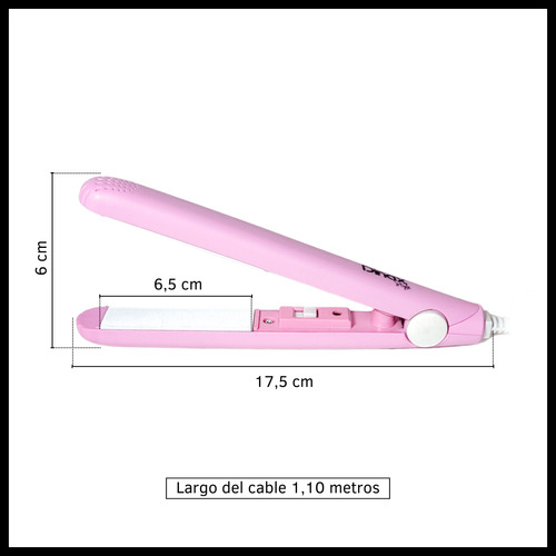 Planchita De Pelo Mini Flequillo Cabello Portátil De Viaje