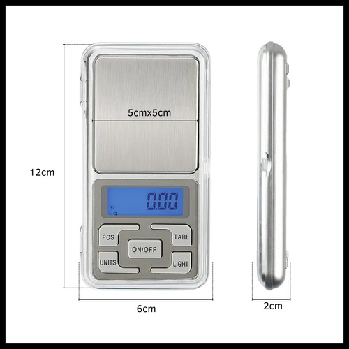 Balanza Portátil Digital De Precisión Joyero 0,1 Gramos 500g