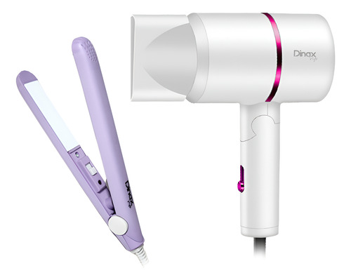 Planchita De Pelo Mini Y Secador Plegable Combo Para Viaje