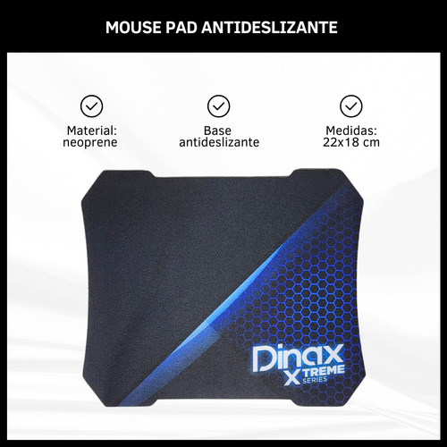 Mouse Pad Base Antideslizante 22x18cm Neoprene Escritorio