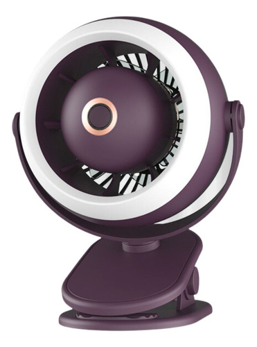 Mini Ventilador Clip Con Luz Portátil Recargable Inalámbrico