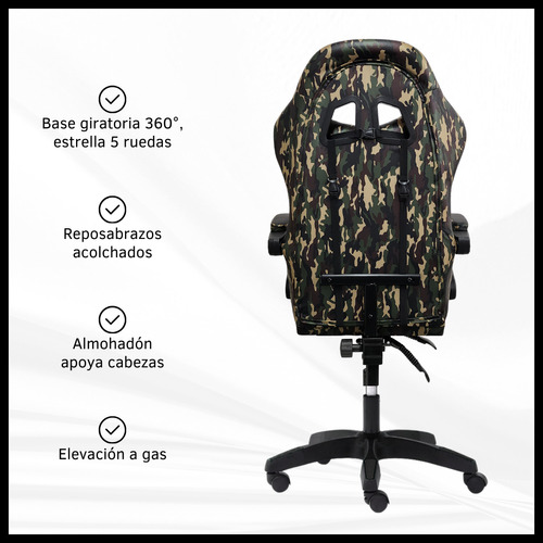 Silla Gamer Pc De Escritorio Ergonómica Reclinable Giratoria