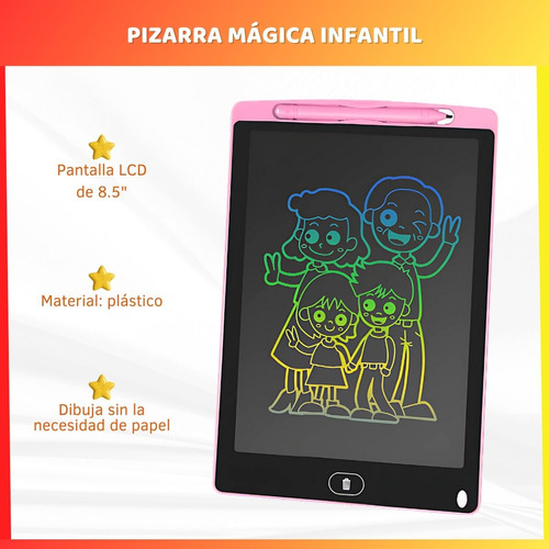 Pizarra Mágica Tableta De Escritura Dibujo Lcd 8.5 Pulgadas