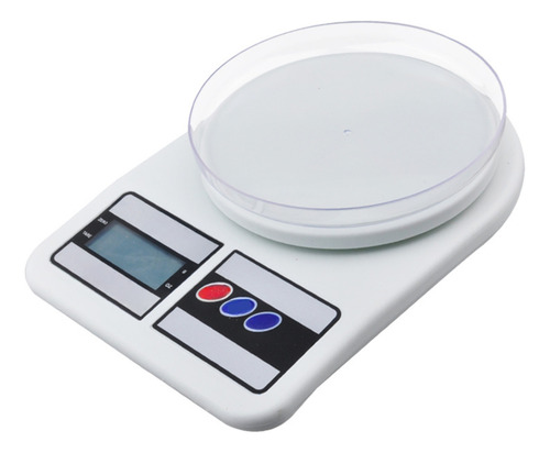 Balanza Digital De Cocina 10kg Electrónica Con Bowl Multiuso Blanco 10 Kg