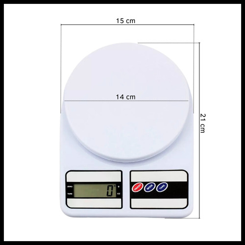 Balanza Digital De Cocina 10kg Electrónica Con Bowl Multiuso Blanco 10 Kg