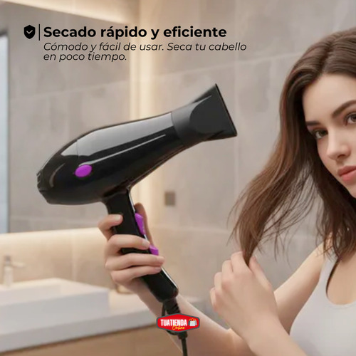 Combo Secador De Pelo Mini Planchita Y Cepillo Alisador