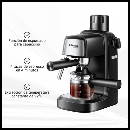 Cafetera Espresso 3.5 Bar 1000w Vaporizador Cappuccino Latte