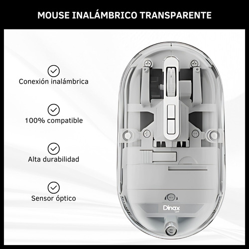 Mouse Inalámbrico Sensor Óptico Dpi Ajustable A Pilas