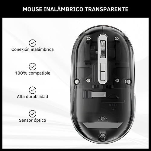 Mouse Inalámbrico Sensor Óptico Dpi Ajustable A Pilas