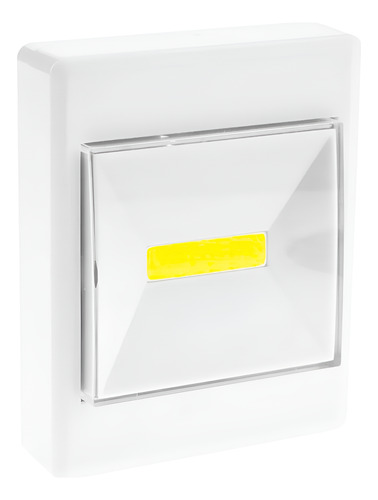 Lámpara Luz Led Cob Tecla Luz Emergencia A Pilas Adhesiva Blanco