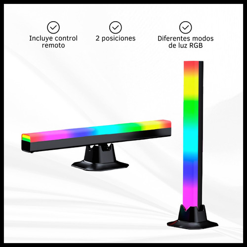 Lámpara Led Rgb Rítmicas Luces Con Control Remoto App Usb