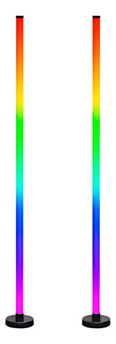 Lámpara Led Rgb Barra Esquinero Luces Función Audiorítmica Rgb Blanco