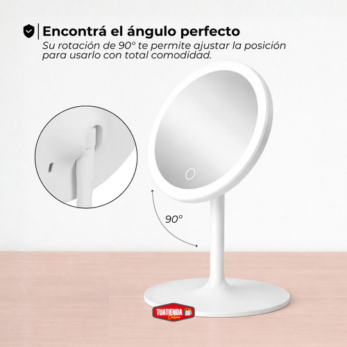 Espejo De Maquillaje Luces Led Y Planchita De Pelo Cabello