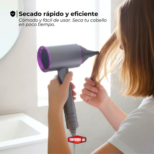 Combo Cepillo Eléctrico Secador De Pelo Y Espejo Con Luz Led