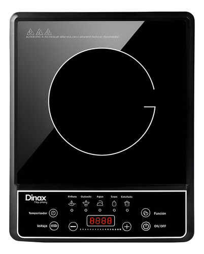 Anafe Eléctrico Vitrocerámico 1 Hornalla 2000w 5 Funciones