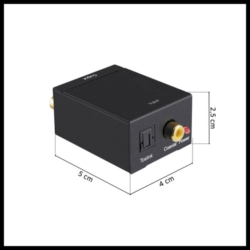 Adaptador Conversor De Audio Digital Toslink A Analógico Rca