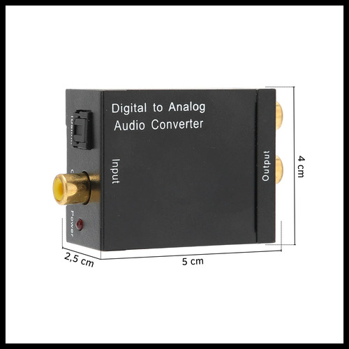 Convertidor De Audio Óptico Digital Toslink Rca