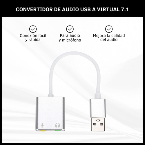 Adaptador Audio Usb Externo Placa De Sonido Audio Micrófono