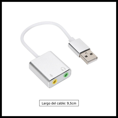 Adaptador Audio Usb Externo Placa De Sonido Audio Micrófono