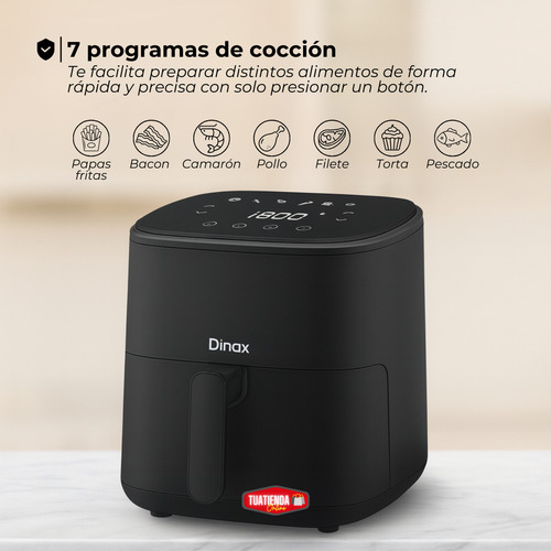 Freidora De Aire Digital 7 Litros 1400w Pantalla Táctil