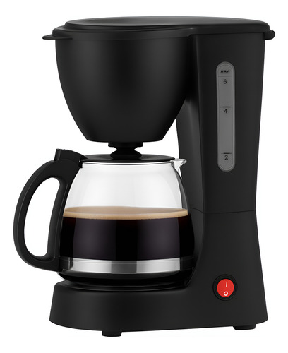 Cafetera De Filtro Eléctrica 6 Tazas Semi Automática 650w Negro