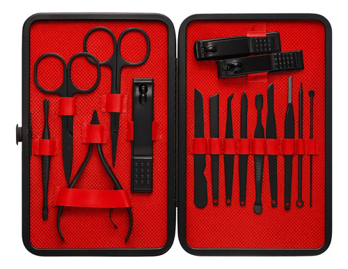 Set Manicura Pedicura 17 Piezas En Estuche Kit Para Uñas