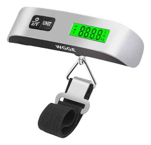 Balanza Portátil Digital De Mano Para Valija Y Pesca 50 Kg  Negro