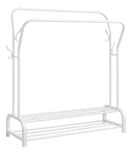 Perchero Doble Barral Exhibidor Zapatero Organizador Ropa