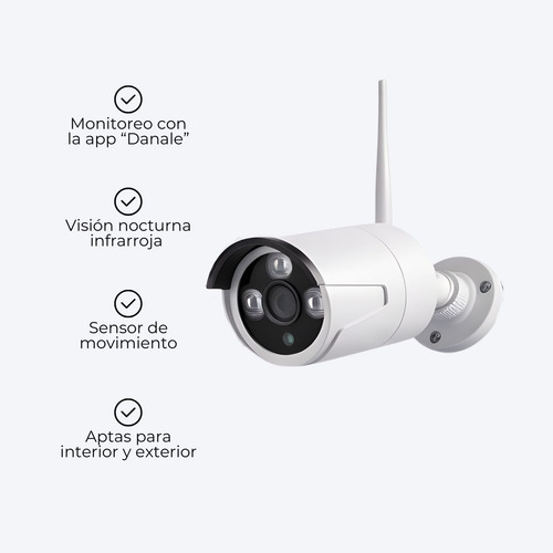 Kit 4 Cámaras De Seguridad Exterior Interior 1280p Con Dvr