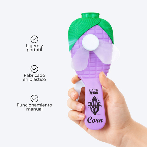 Mini Ventilador De Mano Portatil Manual Plástico