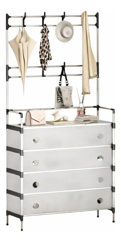 Organizador Perchero Zapatero Multifuncional Zapatillas Cromado